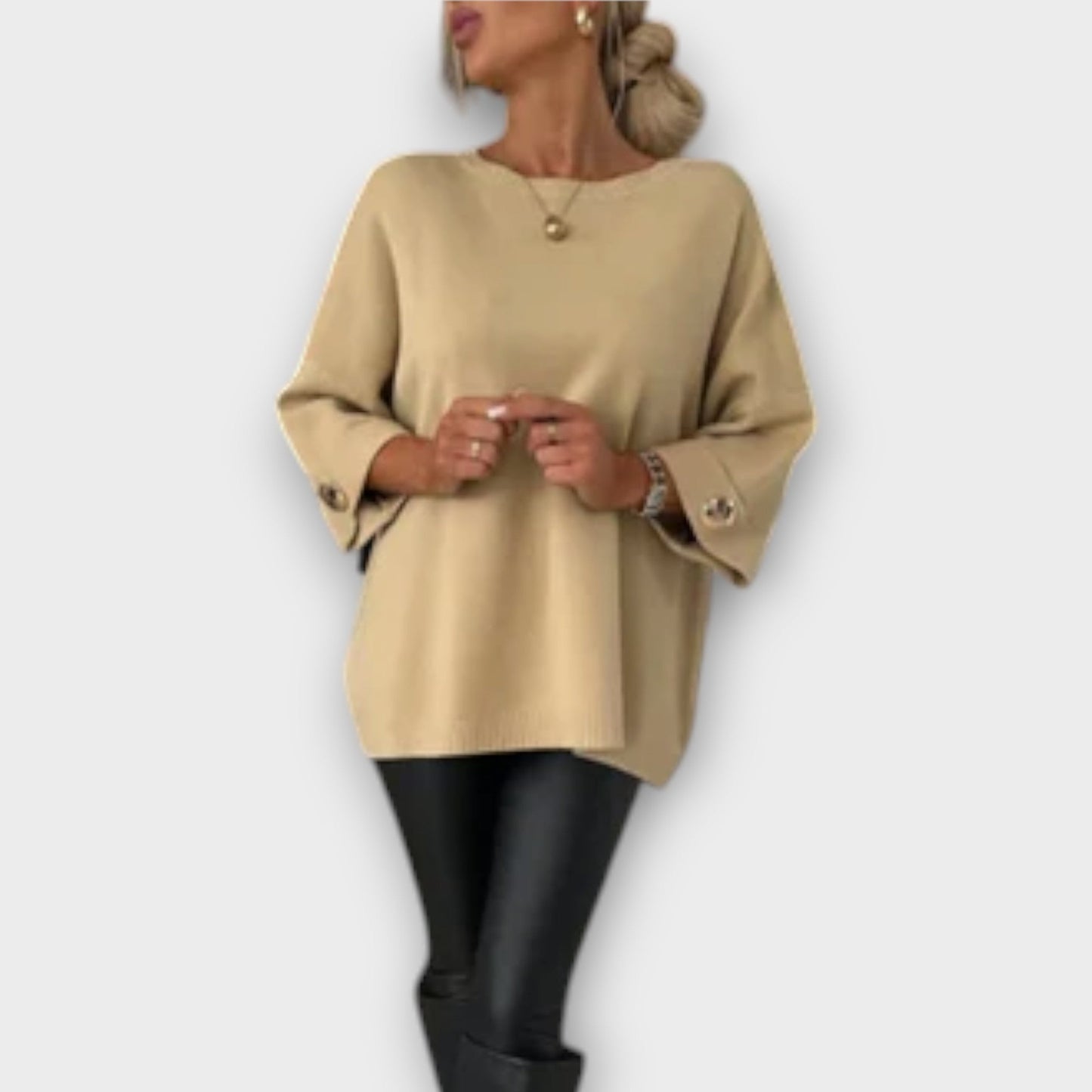 Luxuriöse Strickbluse Damen-4