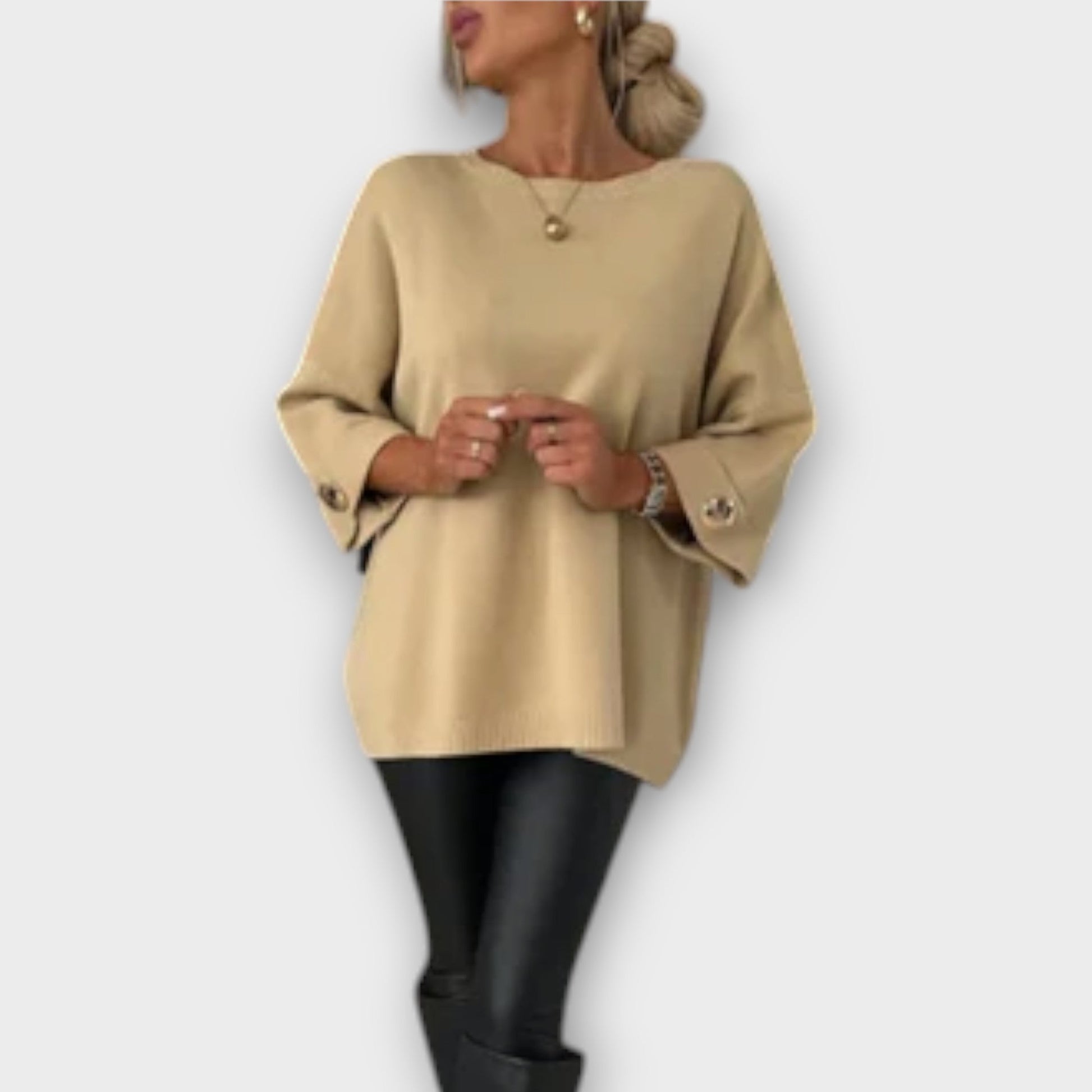 Luxuriöse Strickbluse Damen-4
