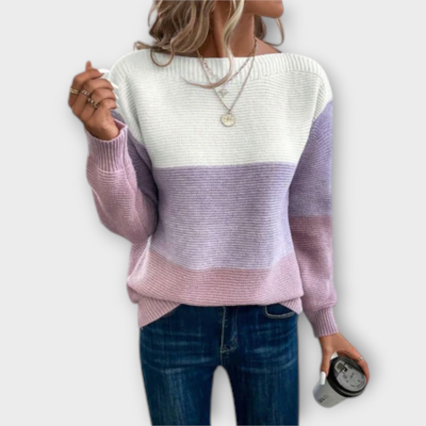 Variant image for Clara Patchwork-Pullover Damen - Eleganter Komfort für Jeden Anlass-9
