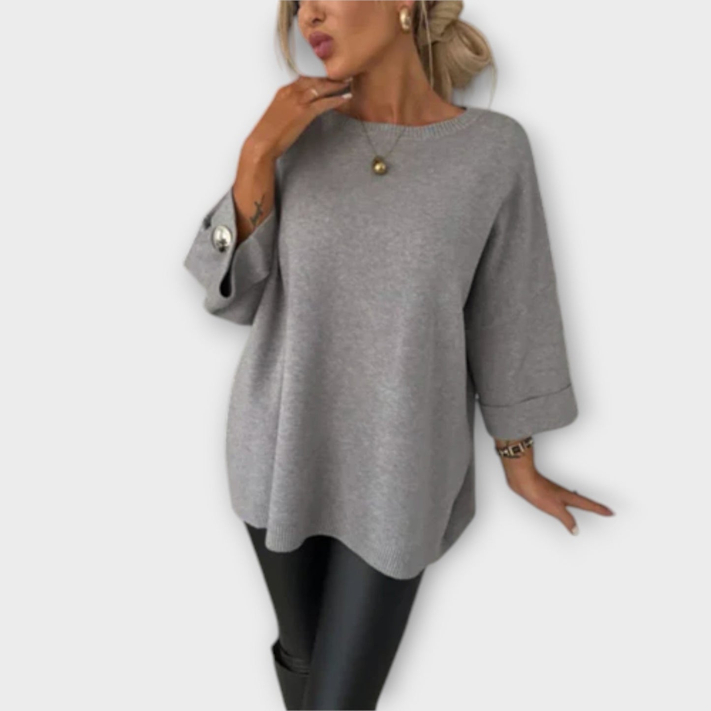 Luxuriöse Strickbluse Damen-3