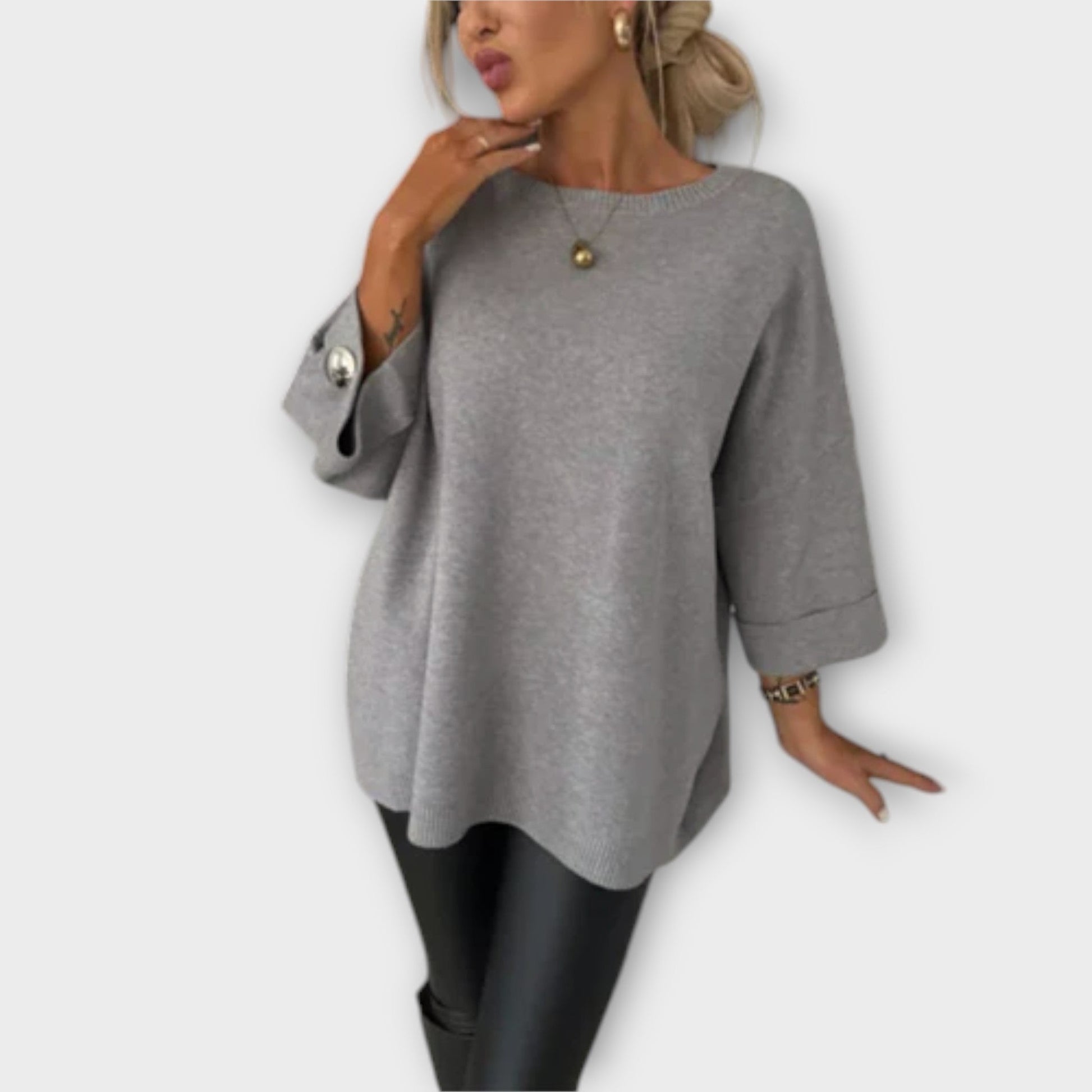 Luxuriöse Strickbluse Damen-3