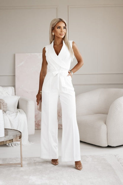 Avery | V-Ausschnitt Fließender Jumpsuit