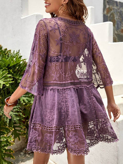 Molly - Lockere V-Ausschnitt Mini-Kleid