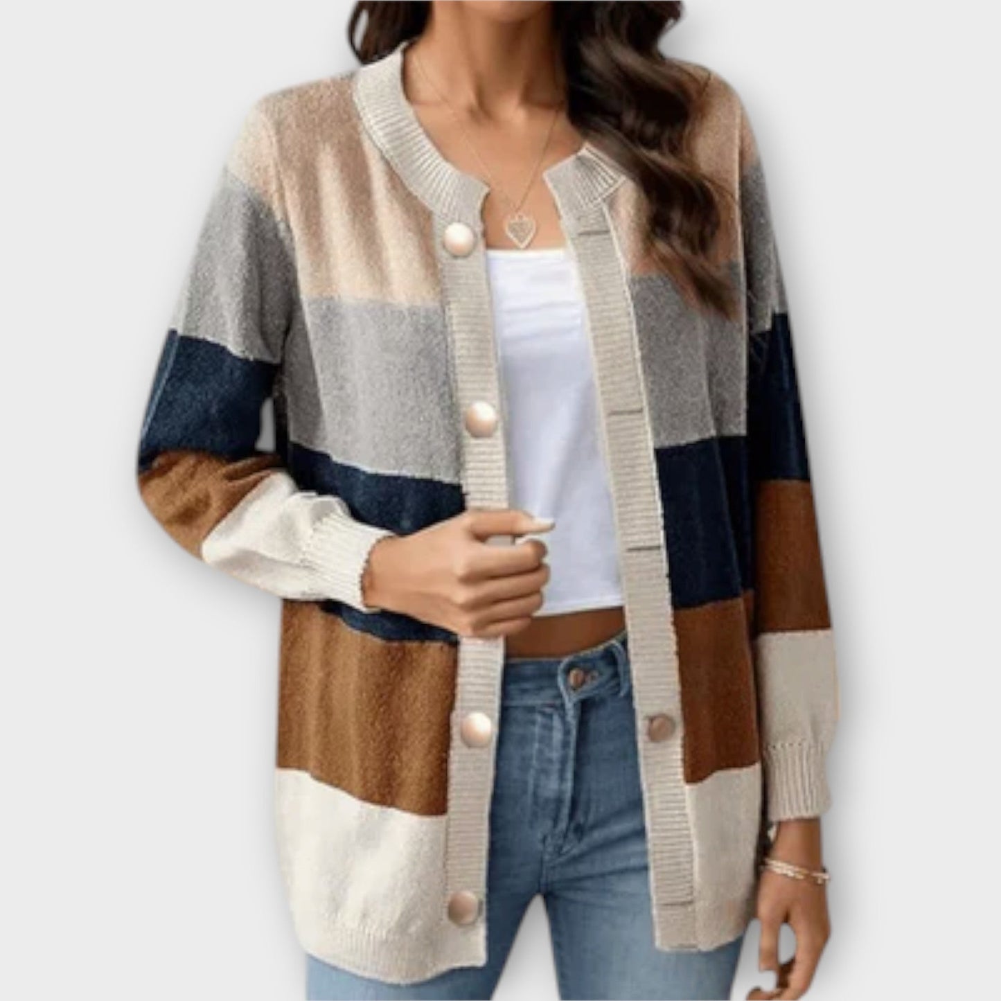 Weiche Strickjacke Damen Cardigan-3