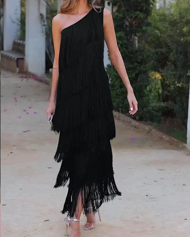 Zoe | Kleid mit Fransen-Detail