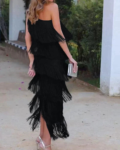 Zoe | Kleid mit Fransen-Detail
