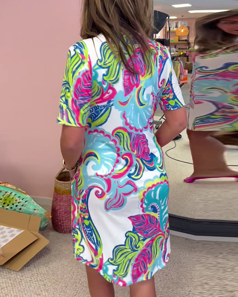 Belle | Midi-Kleid mit Print
