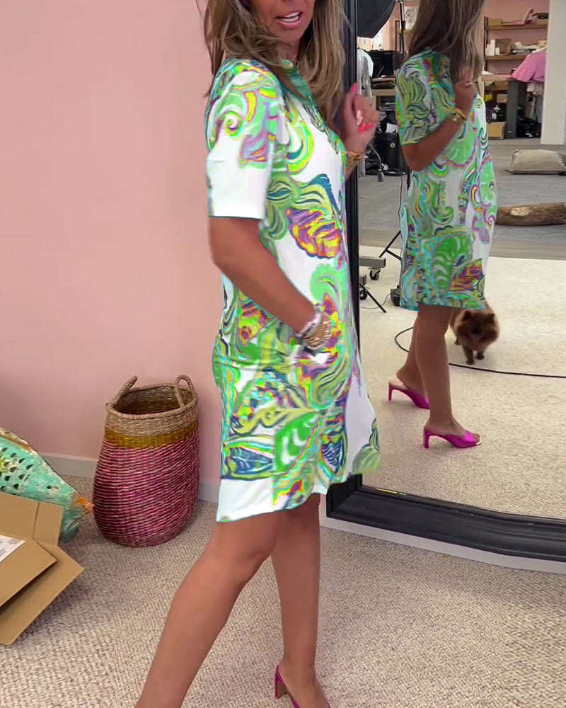 Belle | Midi-Kleid mit Print