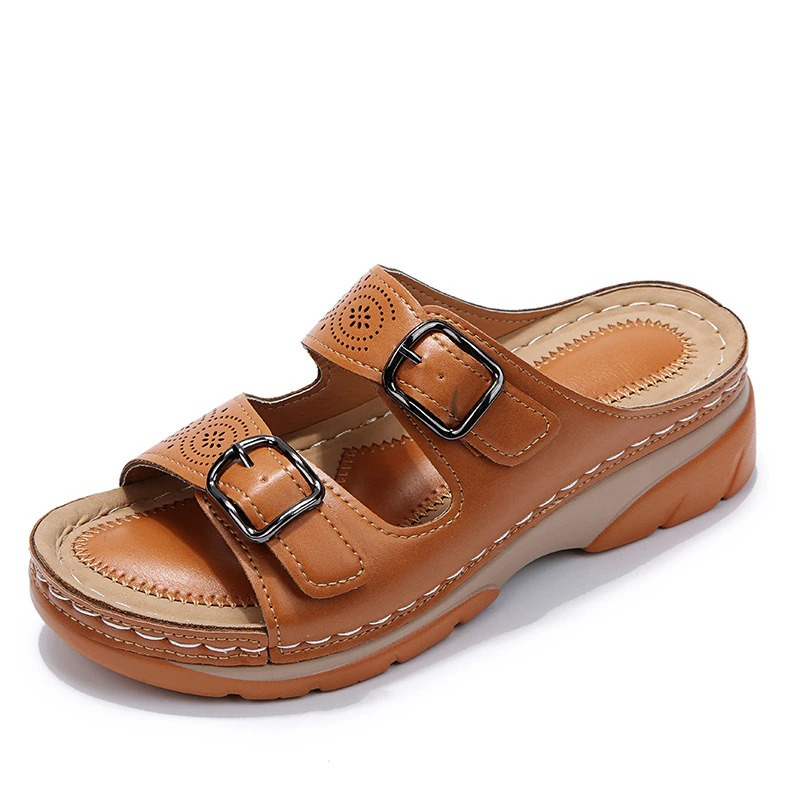 Orthopädische Sandalen Damen Leder-6