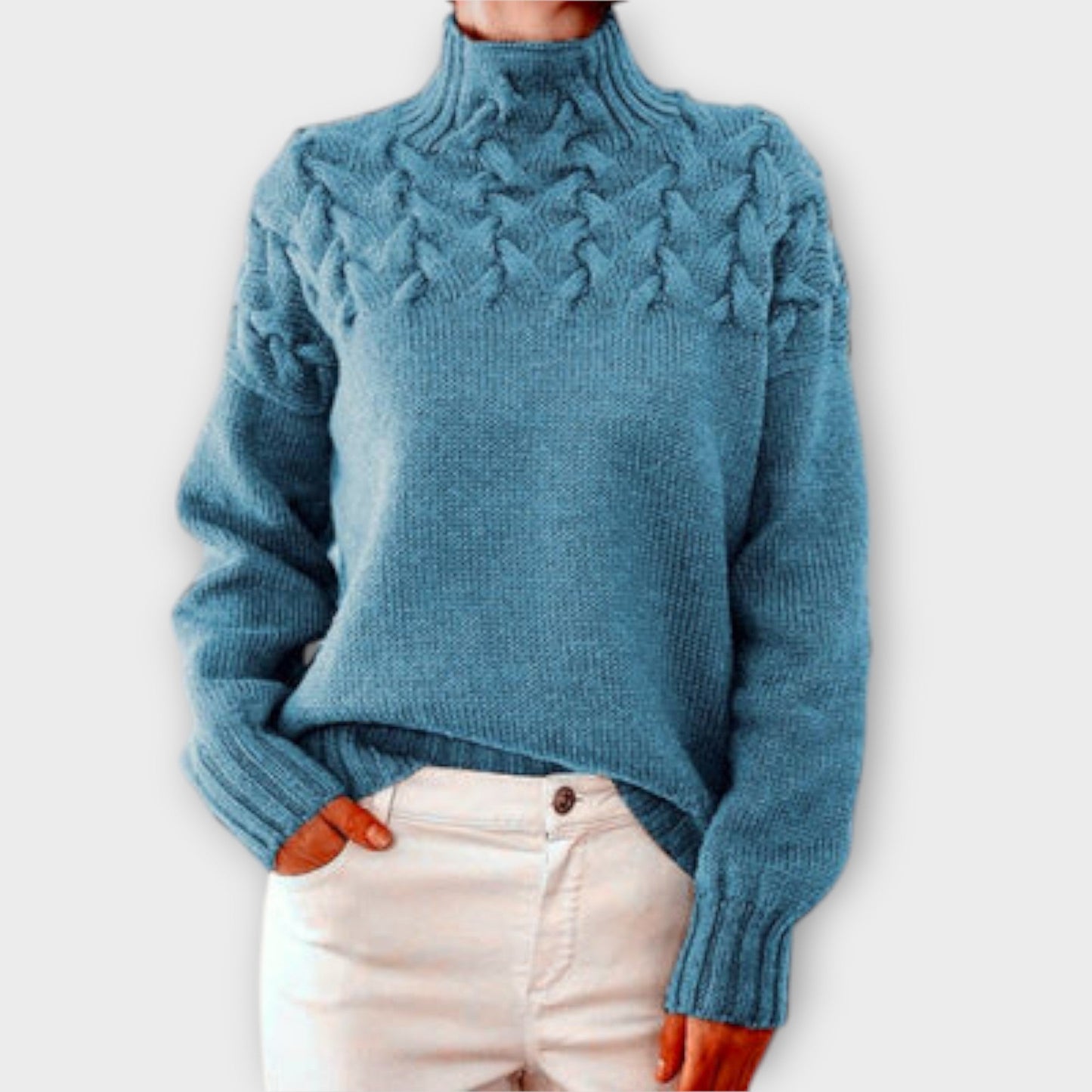 Variant image for Damenpullover Zopfstrick Baumwolle-13