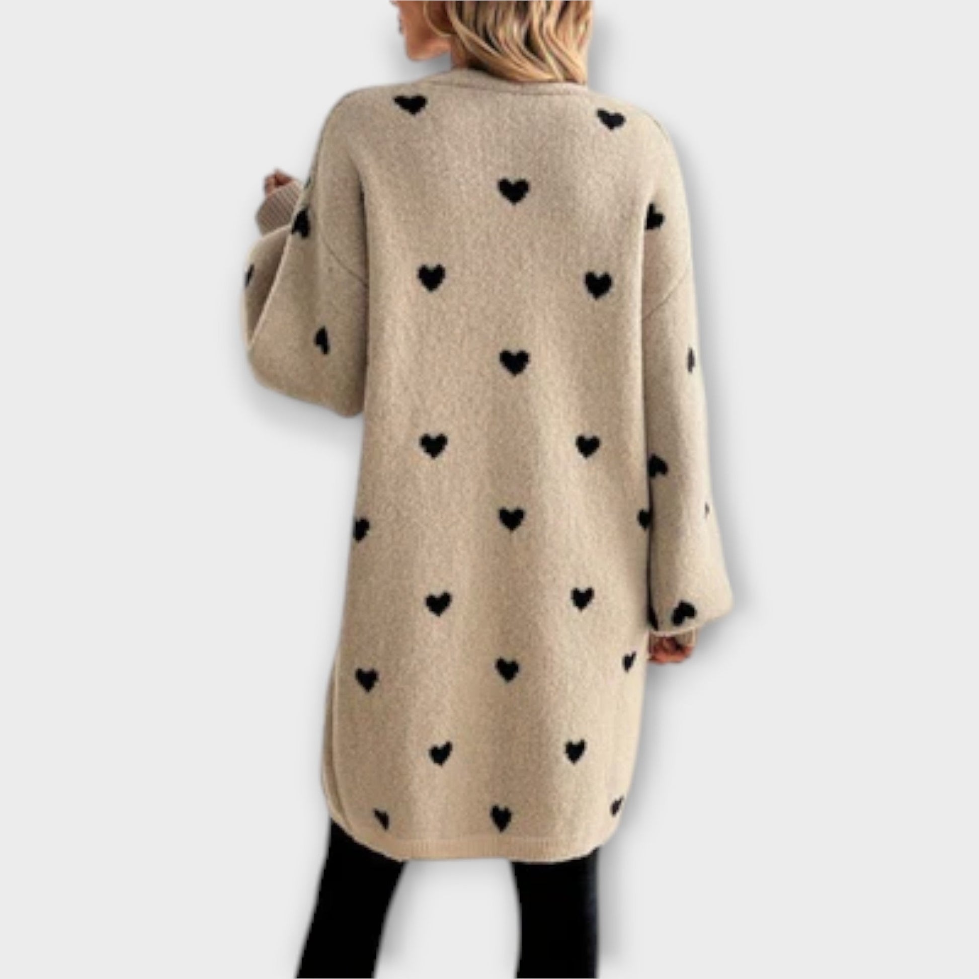 Herzmuster Damen Cardigan aus Baumwolle-4