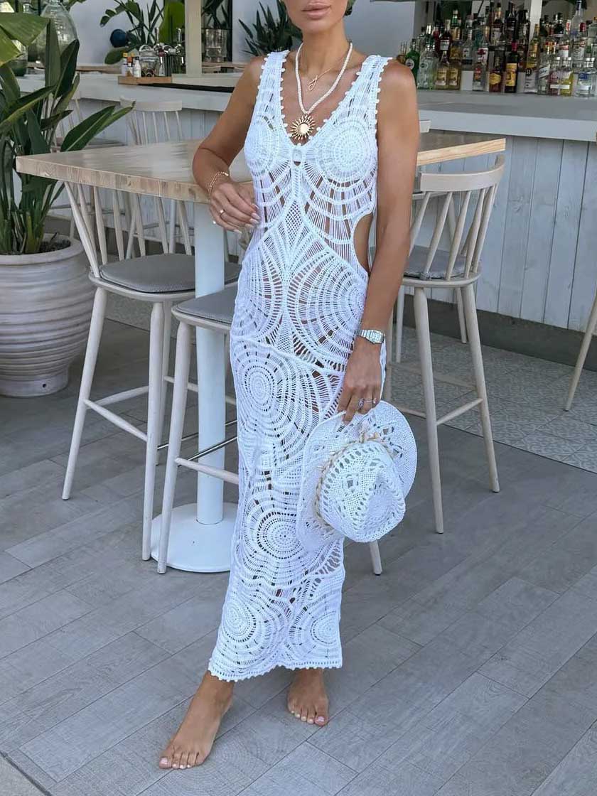Monica - Schickes Ärmelloses Maxikleid