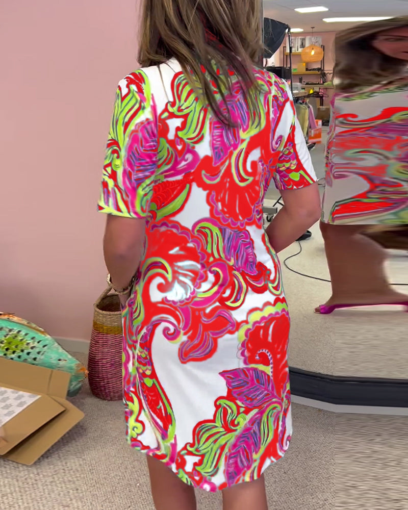 Belle | Midi-Kleid mit Print