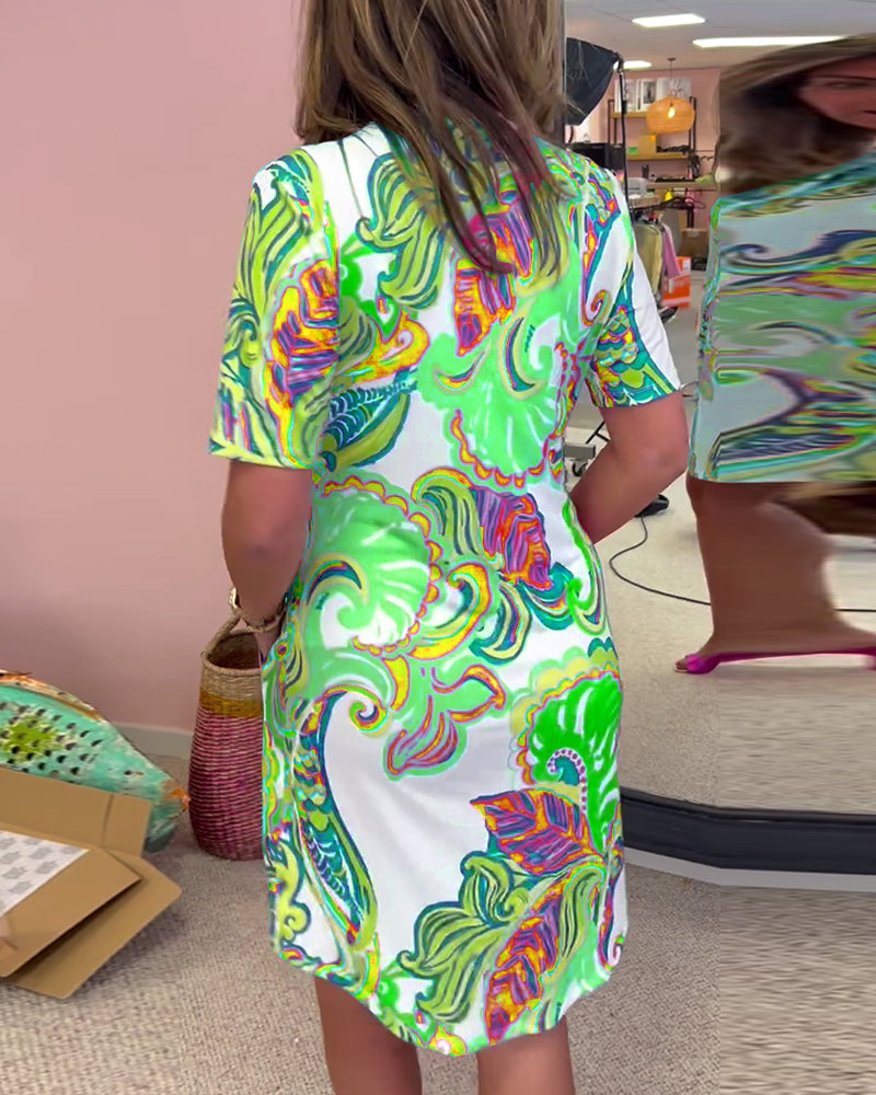 Belle | Midi-Kleid mit Print