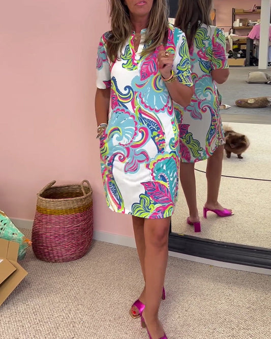 Belle | Midi-Kleid mit Print