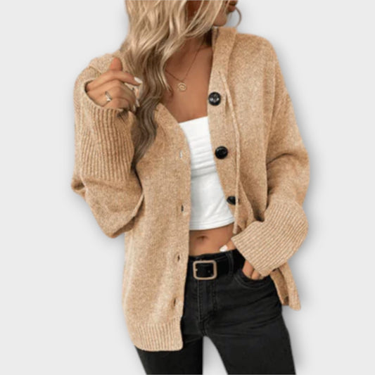 Strickjacke Damen Lang Mit Knöpfen-1