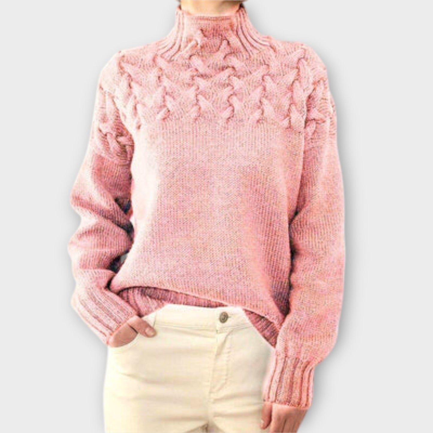 Variant image for Damenpullover Zopfstrick Baumwolle-28