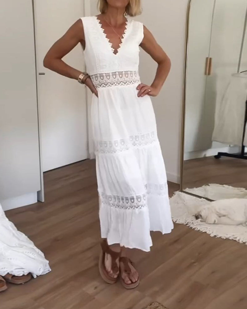 Sona | Schickes V-Ausschnitt Kleid