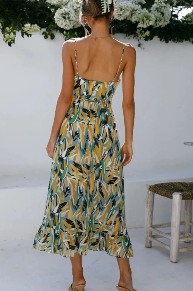 Donna | Auffälliges, Farbenfrohes Midikleid