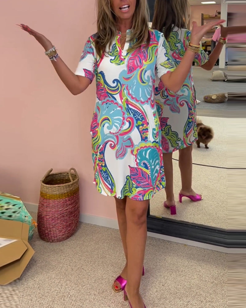 Belle | Midi-Kleid mit Print