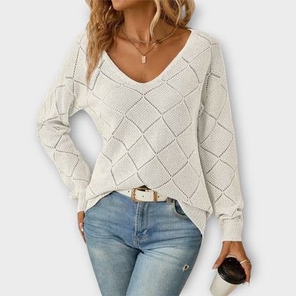 Variant image for Eleganter Damenpullover Langarm Baumwolle-2