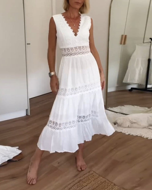 Sona | Schickes V-Ausschnitt Kleid
