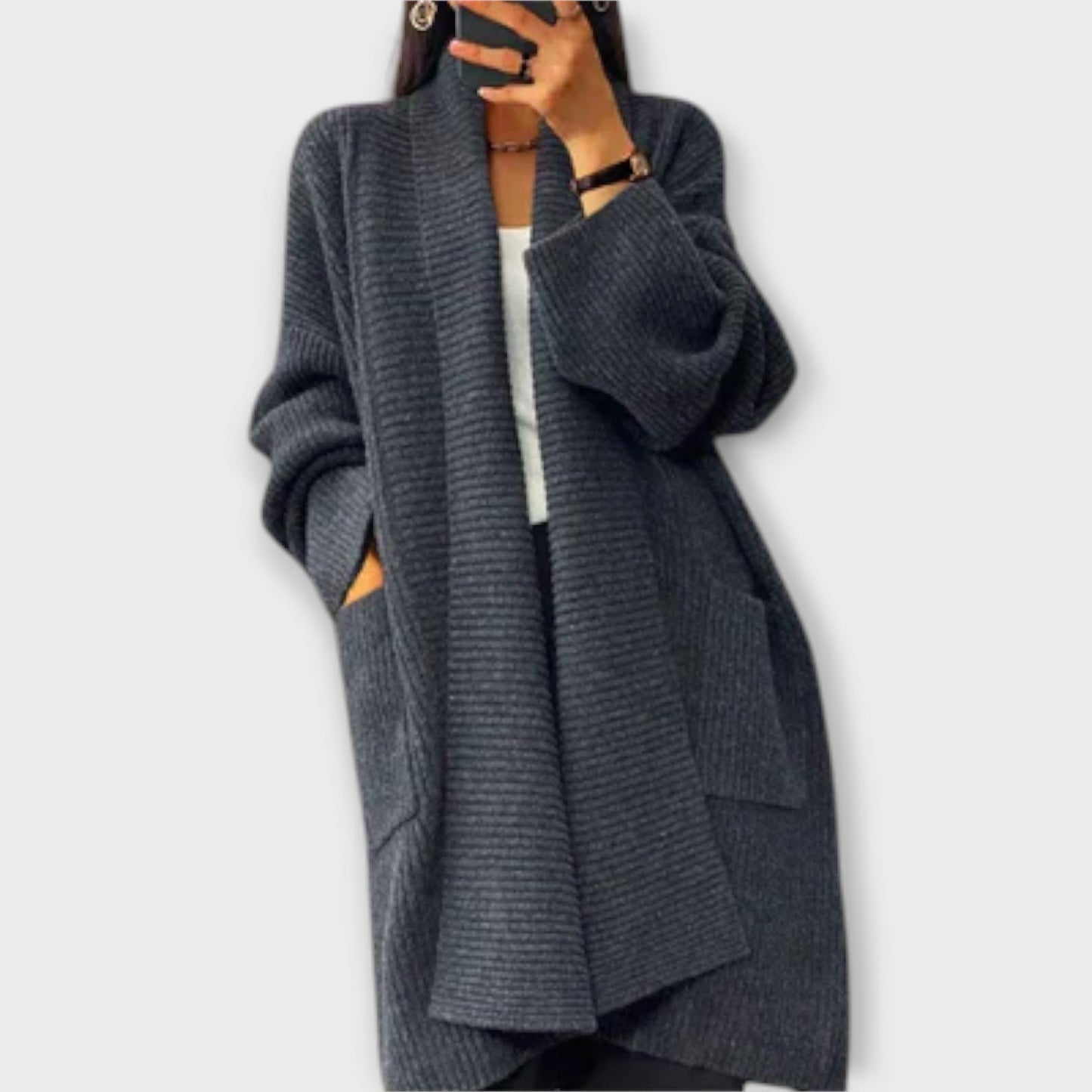 Variant image for Elegante Strickjacke Damen Lang-2