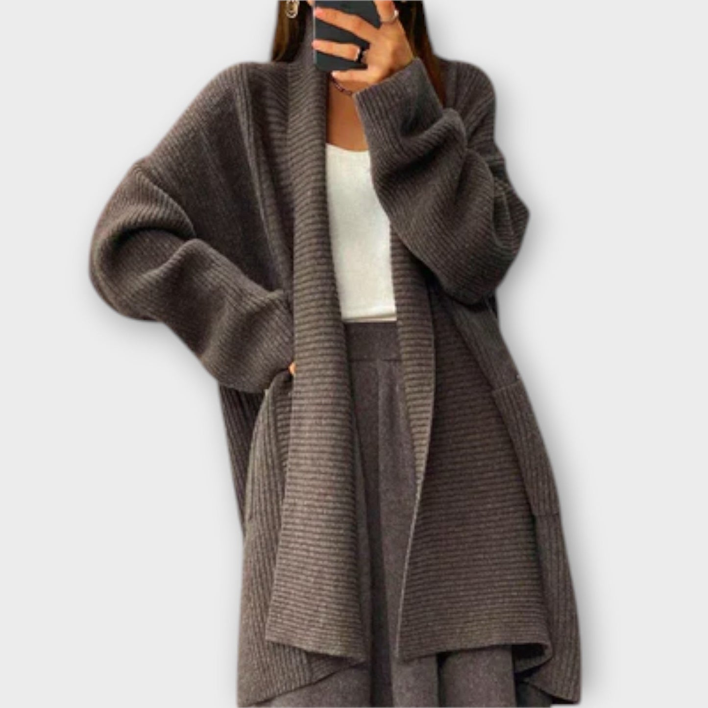 Variant image for Elegante Strickjacke Damen Lang-4