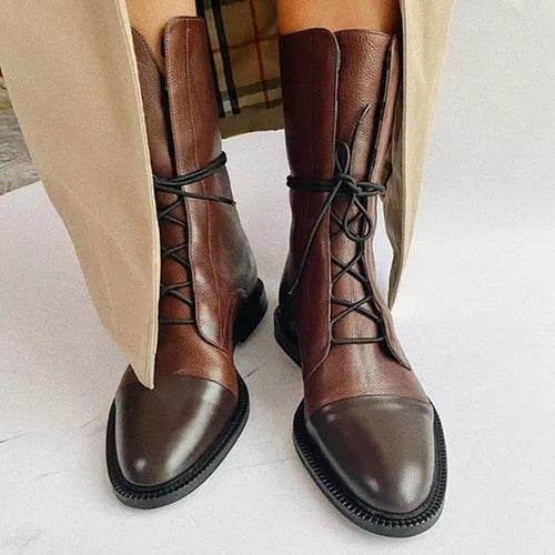 Variant image for Premium Lederstiefel Damen Schwarz-10