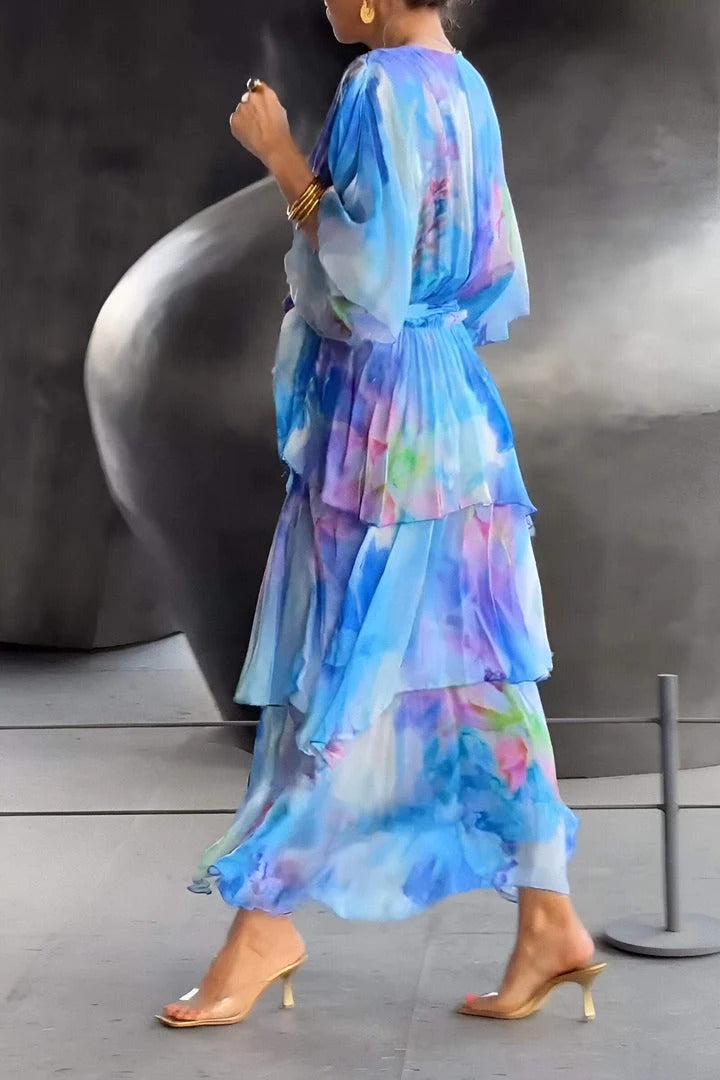 Betty - Atemhaftes V-Ausschnitt Kleid
