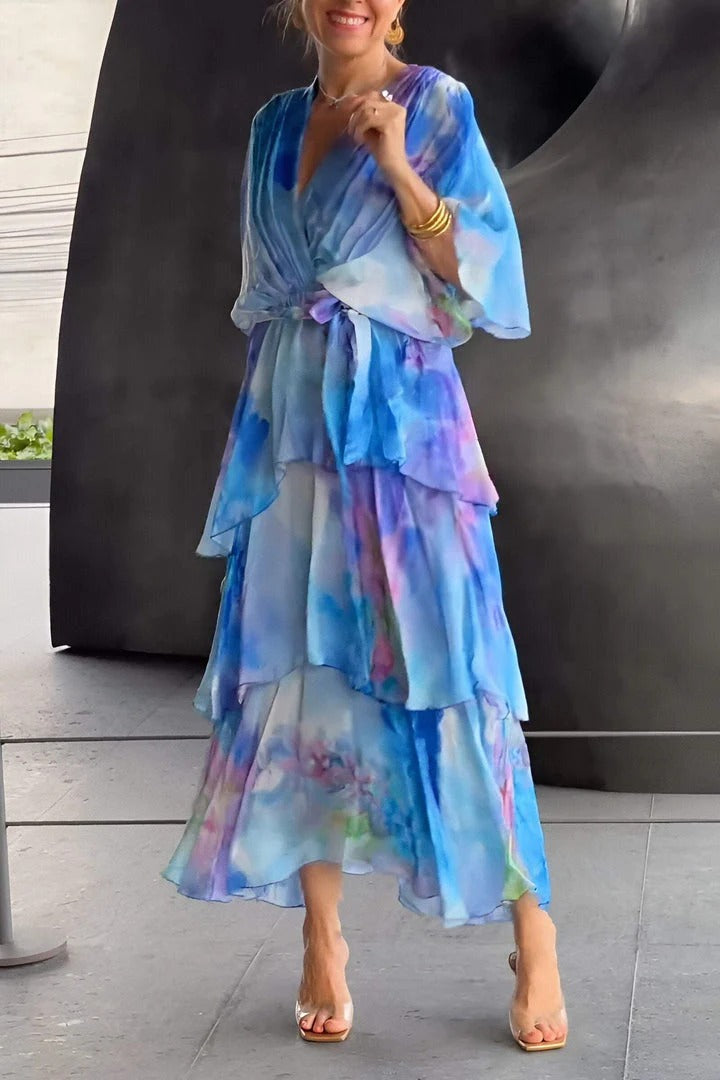 Betty - Atemhaftes V-Ausschnitt Kleid