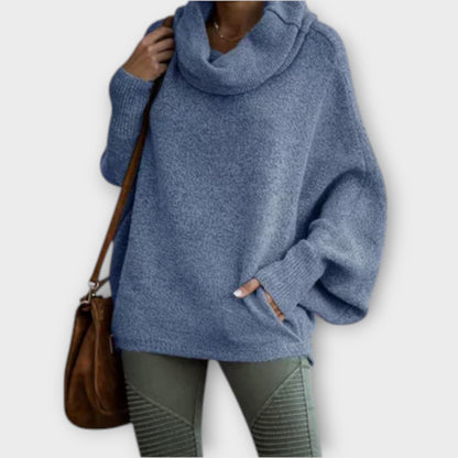 Eleganter Damenpullover Langarm Schildpatt-5