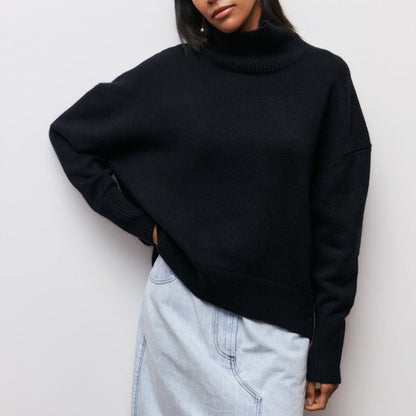 Variant image for Schwarzer Rollkragenpullover Damen-17