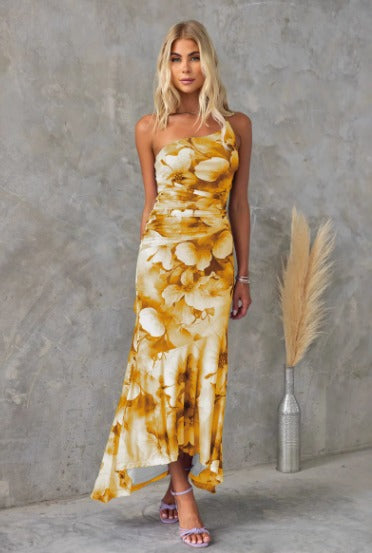Variant image for Xanthe Midi Kleid - Elegantes Damenkleid Mit Aquarellblumendruck-13