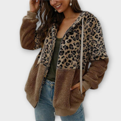 Damenpullover Fleece Leo Muster-3