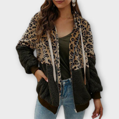 Damenpullover Fleece Leo Muster-5