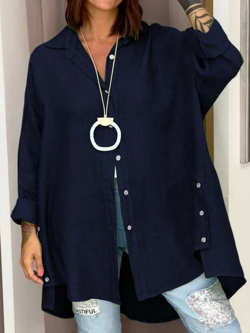 Sophia™ - Übergroßes Button-Up Hemd