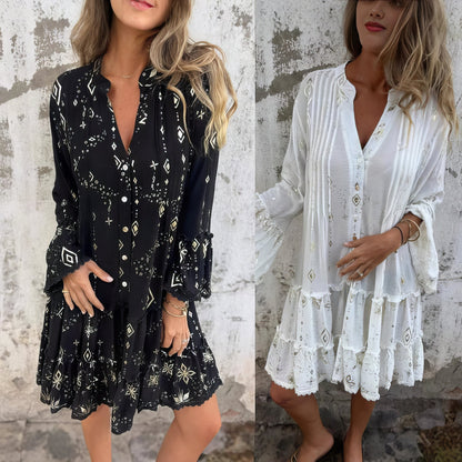 Mara - Trendy Langarm-Minikleid