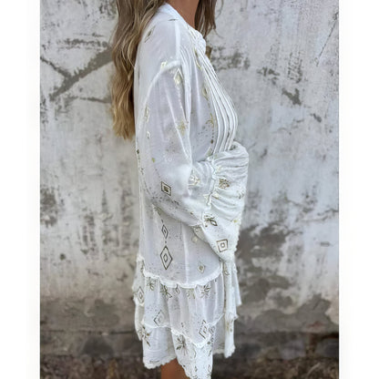 Mara - Trendy Langarm-Minikleid