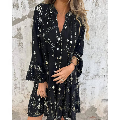 Mara - Trendy Langarm-Minikleid