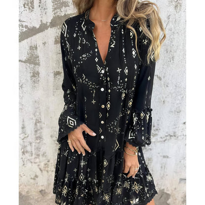 Mara - Trendy Langarm-Minikleid