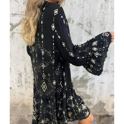 Mara - Trendy Langarm-Minikleid