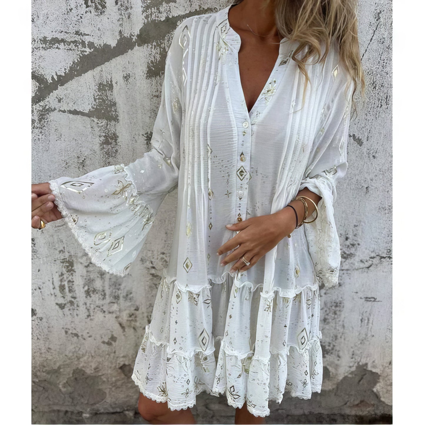 Mara - Trendy Langarm-Minikleid
